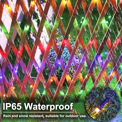 Solar Christmas Net Lights Outdoor-208Led 9.9x6.6Ft Multicolor - Image 4