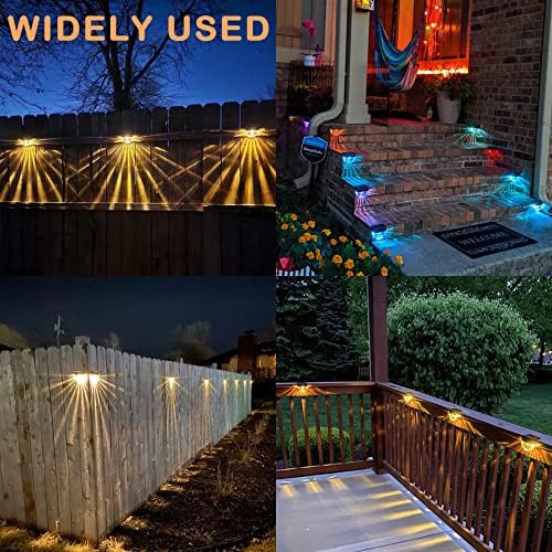Melunar Solar Deck Lights, 6 Pack Waterproof LED Solar Step Light Outdoor, Fence Lights Solar Powered for Outside, Garden, Patio, Stairs,Yard,10 Lumens, Warm White/Color Changing Lighting - Image 2