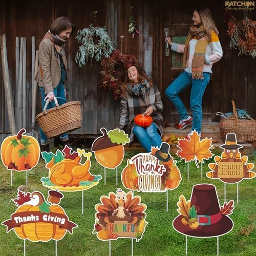KatchOn Thanksgiving Yard Signs With Stakes, Pack of 9 - Image 6