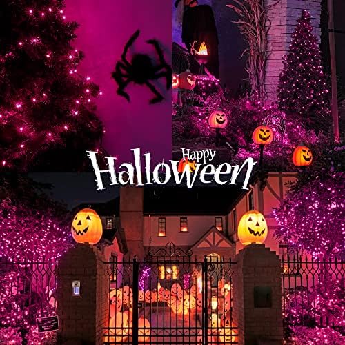 Hopolon Purple Halloween Mini Lights, 2 Pack 50 Count 13FT Green Wire - Image 6