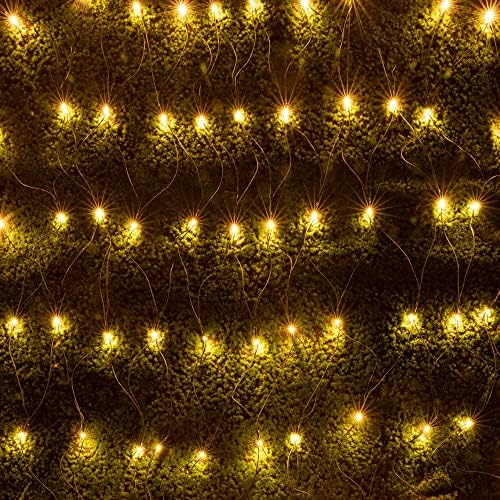 AWQ 360 LED 13.1ftx6.6ft String Lights Net Mesh Lights Christmas Warm White by AWQ