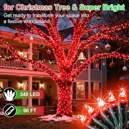 WUXYIYANG 340 LED 90FT Red Valentine Lights, 12 Pro Modes and Timer Memory - Image 4