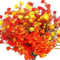 WILLBOND 12 Bundles Artificial Flowers Outdoor, UV Resistant Faux Artificial Plants Shrubs Plastic Flower Bulk for Hanging Planter Porch Window Home Spring Summer Decor(Red, Yellow, Bright Orange) by Willbond+Technology+Limited