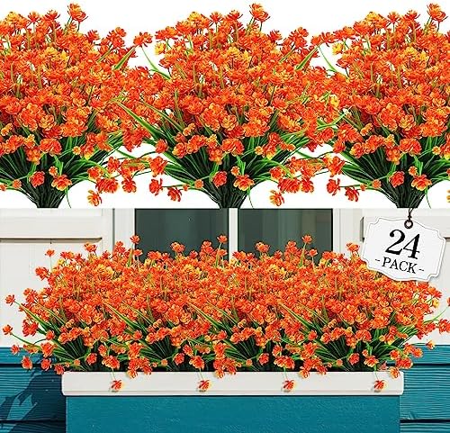 AGIRL Artificial Fall Flowers Fake Mums Outdoor,Faux Plant Porch Decor Home by AGIRL