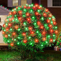 BlcTec Upgraded Christmas Lights Outdoor 176LED 8.7ft x 5.2ft Christmas Net Lights with UL Certified, 8 Modes, Timer, Connectable, Waterproof & Thick Wire for Bushes, Shrubs Decorations, Red Green by BlcTec