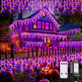 JMEXSUSS Orange and Purple Halloween Lights Outdoor, 400 LED 38.8 FT by JMEXSUSS