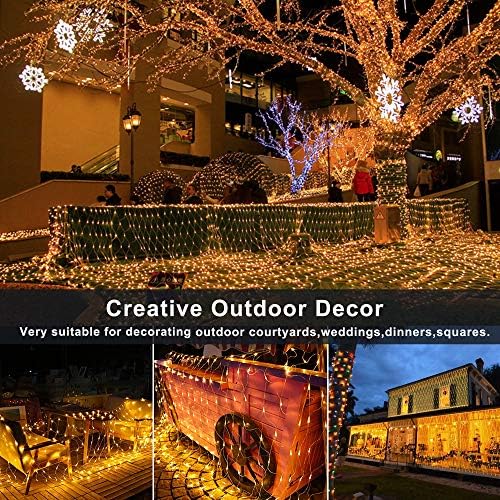 Warm White Christmas Net Lights, 192 LED 9.8FT x 6.6FT - Image 4