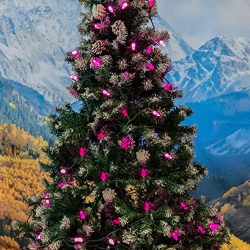 Novelty Lights 24FT 70 LED C6 Pink Christmas Outdoor String Lights - Image 4