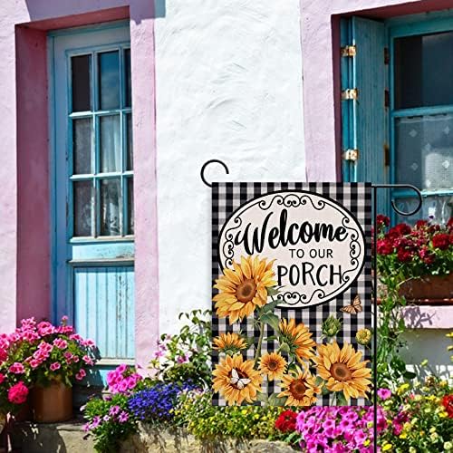 Home Decorative Welcome to Our Porch Spring Summer Sunflower Garden - Image 6