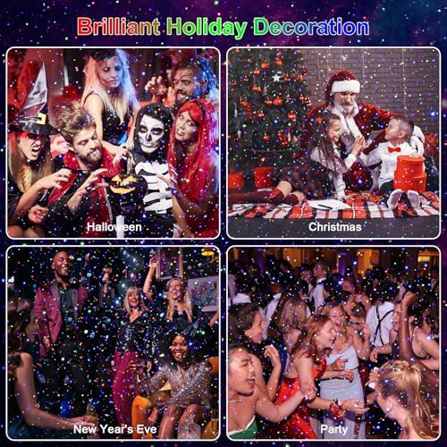 Laser Christmas Projector Lights Outdoor,3 Colors Laser Projection Light with Remote Moving Firefly Light Show,Waterproof Holiday Projector for Garden Patio Christmas Party Decoration & Gift - Image 6