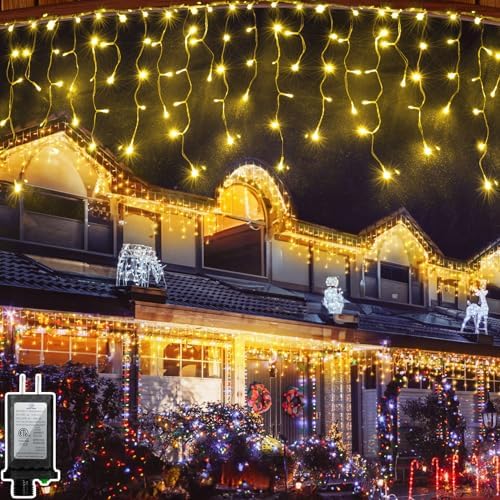 66FT 670 LED Christmas Lights 148 Ice Drops, 12 Modes with Timer, Memory by WUXYIYANG