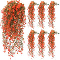 6 Pcs Fall Artificial Hanging Flowers Outdoor, Fresh Color by FineCheer