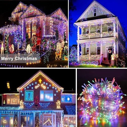 Joomer 66FT Christmas Icicle Lights Outdoor Non-Connectable Multicolor - Image 6