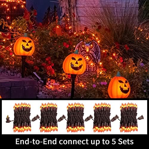 LAMPHOME Orange Thanksgiving Mini Lights, 100Count 19.6ft Autumn Fall String Lights,Connectable 120V Plug in Outdoor Halloween Home Christmas Tree Garden Holiday Party Patio Decor - Image 7