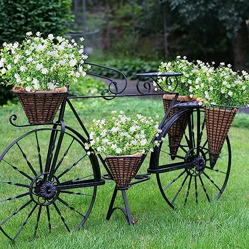 AmyHomie 20 PCS Artificial Flowers for Outdoors, UV Resistant Fake Plants - Image 5