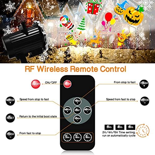 Halloween Projector Lights Outdoor, Year Round 10 Festival Theme 16 Slides Holiday Projector Light, Waterproof Halloween Decorations Led Projector with Remote Control,Timer - Image 5