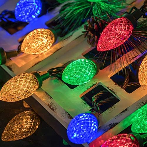 AWQ 50LED 49FT C9 Christmas String Lights Plug in Fairy Twinkle Multicolor - Image 2