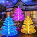 WEITEXS Solar Garden Lights Decorations Outdoor Waterproof 5 Layer Optical Fiber 7 Color Changing for Yard Pathway Outside Decorative Gifts for Mother's Women, 3 Pack by WEITEXS