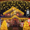 670 LED 66FT Christmas Icicle Lights, 148 Drops, 12 Modes, Warm White by QUHUATU