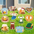 Amyhill 12 Pcs Oktoberfest Yard Decoration Outdoor Welcome to Oktoberfest Garden Lawn Signs with Stakes German Beer Festival Waterproof Outdoor Decor for Patio Lawn Walkway Party Supplies by Amyhill