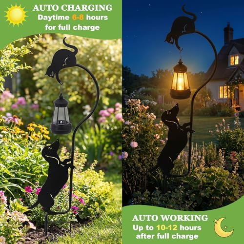 Solar Dachshund Lantern Garden Stake 26in Metal Dog Night Light Outdoor - Image 3