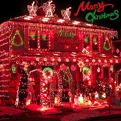 300 LED Red Icicle Lights,33FT Christmas Lights Outdoor - Image 7