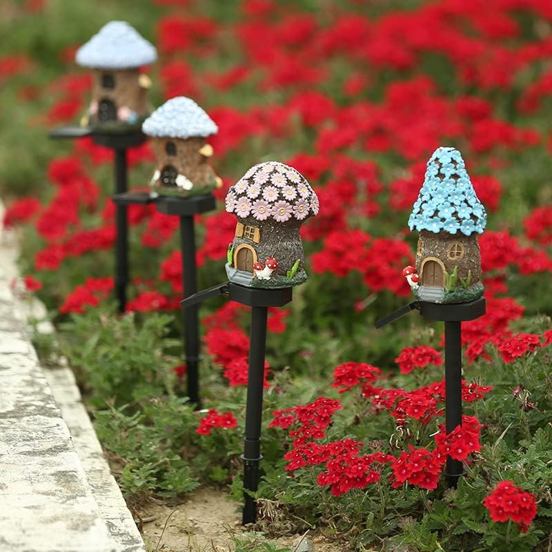 Solar Pathway Lights Outdoor, Waterproof Christmas Solar Lights for Yard, Garden, Patio, Pathway Decor, Warm LED Solar Powered Path Light for Landscape Lighting, Energy Saving Holiday Decoration, Pink - Image 3