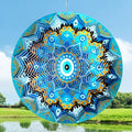 Aoedelyart Wind Spinners Outdoor Mandala Peacock Evil Eye‌,12In Stainless Steel Wind Spinner Hanging Garden Decor,Garden Gifts for Women,Men,Mother,Father,Wind Sculptures 3D Kinetic Yard Art Ornament by Aoedelyart