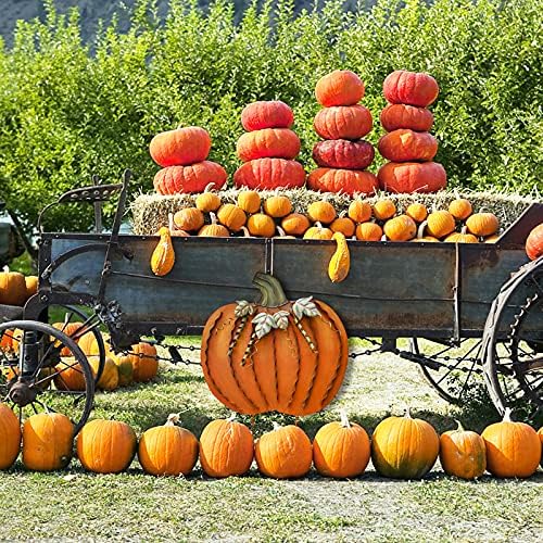 Pumpkin Garden Stake Metal Pumpkin Yard Sign Fall Decor Decorative Pumpkin - Image 3
