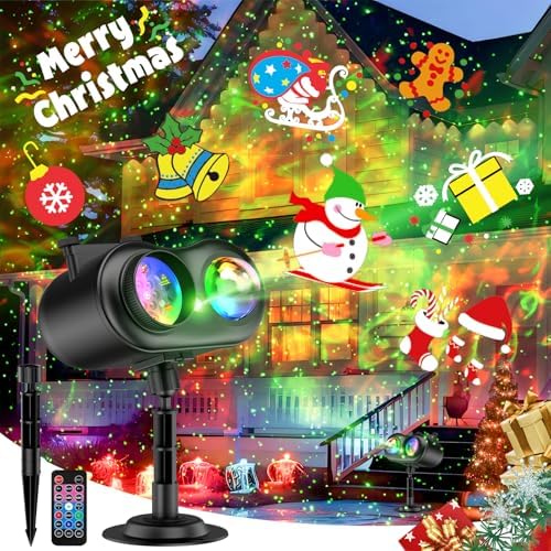 Halloween Projector Outdoor with Firefly & Ocean Wave Lights, 20 Slides by Jepwe