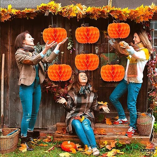 KatchOn Pumpkin Table Centerpieces 10 Inch, Pack of 6 Pumpkin Decor - Image 7