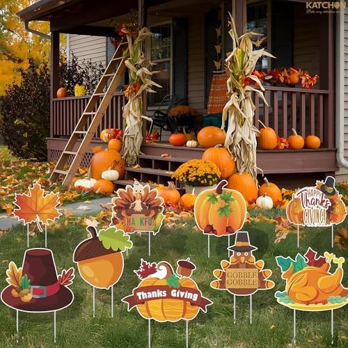 KatchOn Thanksgiving Yard Signs With Stakes, Pack of 9 - Image 7