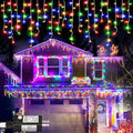 Colored Christmas Lights Outdoor 66ft 640 LED Icicle Lights for Outside by Nielfoi