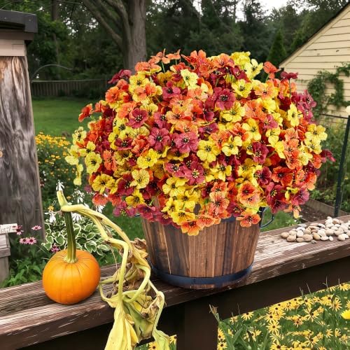 16 Bundles Artificial Fall Flowers for Outdorors - Image 6