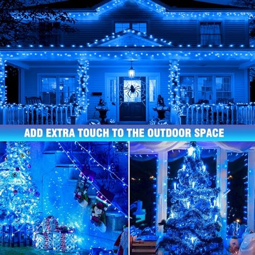 100FT Blue LED Fairy Lights, Connectable Christmas String Lights - Image 4