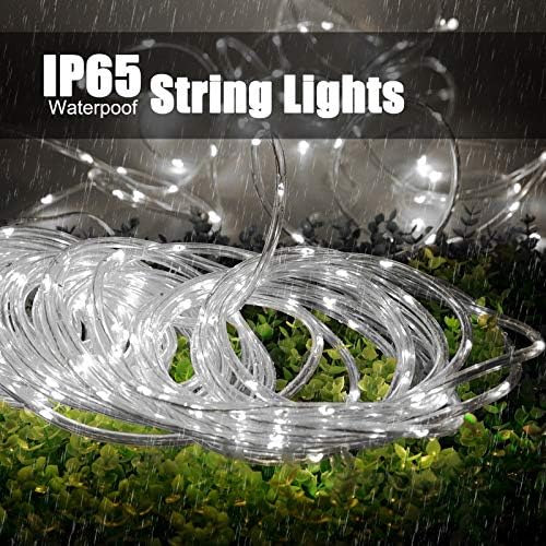 Brightown 2 Pack Total 78FT 200LED Solar Rope Lights, Pure White - Image 2