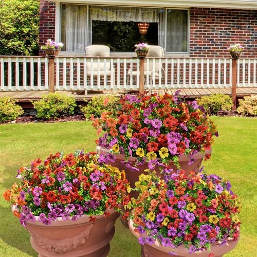 INQCMY Artificial Flowers for Outdoor Faux Plants Fake Flowers Spring Decor - Image 6