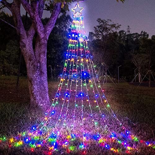 (New) Outdoor Christmas Lights, Christmas Decorations, 320 LED String Lights with 8 Light Modes Waterproof for Outdoor Christmas Tree, New Year, Yard, Holiday Decorations (Multicolor) by FUNIAO