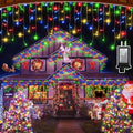 1332 LED 132FT Christmas Icicle Lights, 296 Drops, 12 Modes, Multicolor by QUHUATU