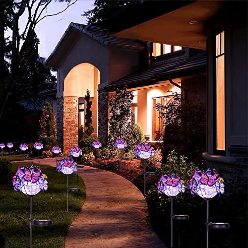 Weepong Outdoor Solar Lights 2 Pack, 18 Butterflies Solar Garden Lights - Image 6