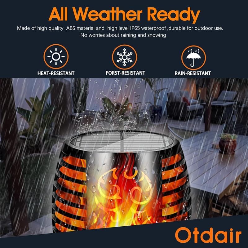 Otdair 43" Solar Torch Lights Outdoor with Flickering Flame for Halloween - Image 2