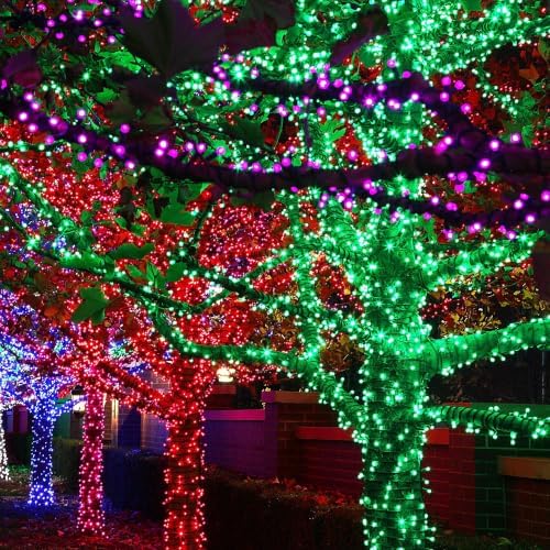 DAZZLE BRIGHT Christmas 300 LED String Lights, 100FT Connectable String Lights with 8 Lighting Modes, Xmas Vintage Decorations for Indoor Outdoor Party Supplies Yard Garden Decor (Green) - Image 5
