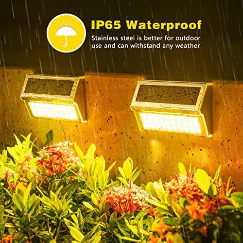 ROSHWEY Solar Deck Lights, Suitable for Fence Step Stair-Warm White-6Pack - Image 4