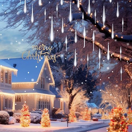 Minetom Meteor Shower Lights Outdoor, 16 Inch 20 Tubes 720 LED Icicle Light - Image 2