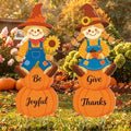 2 Pack Scarecrow Yard Stakes Fall Thanksgiving Outdoor Garden Lawn Decor by POILKMNI