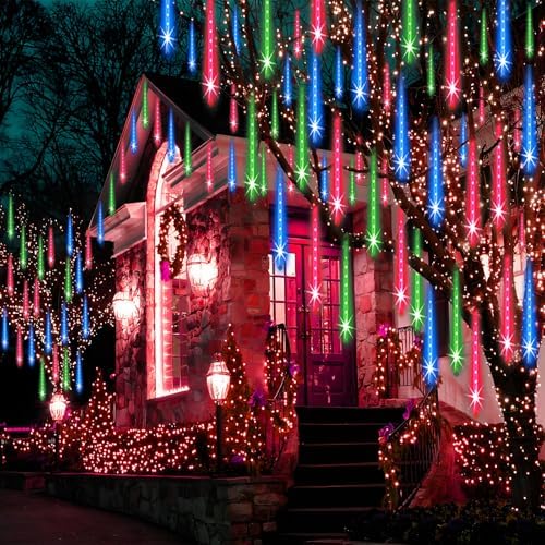 Adecorty Christmas Lights Outdoor Tree Cascading Icicle Light UL Certified by Adecorty