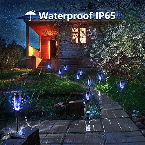 Toodour Solar Torch Flame Lights, 6 Pack Solar Halloween Lights Outdoor - Image 3