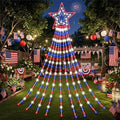 Huquary 4th of July Waterfall String Lights Led, 2 ft by Huquary