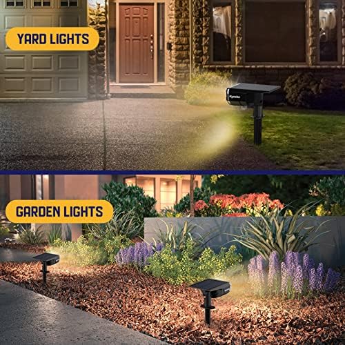 Kyosho Solar Spot Lights Outdoor, IP67 Waterproof 38 LED Solar Powered Landscape Spotlights for Yard, Garden, Driveway, Walkway, Auto On/Off, 3 Modes, 6 Pack - Image 6