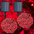 Solar Christmas Halloween String Lights, Red 200Led, Outdoor by YAOZHOU